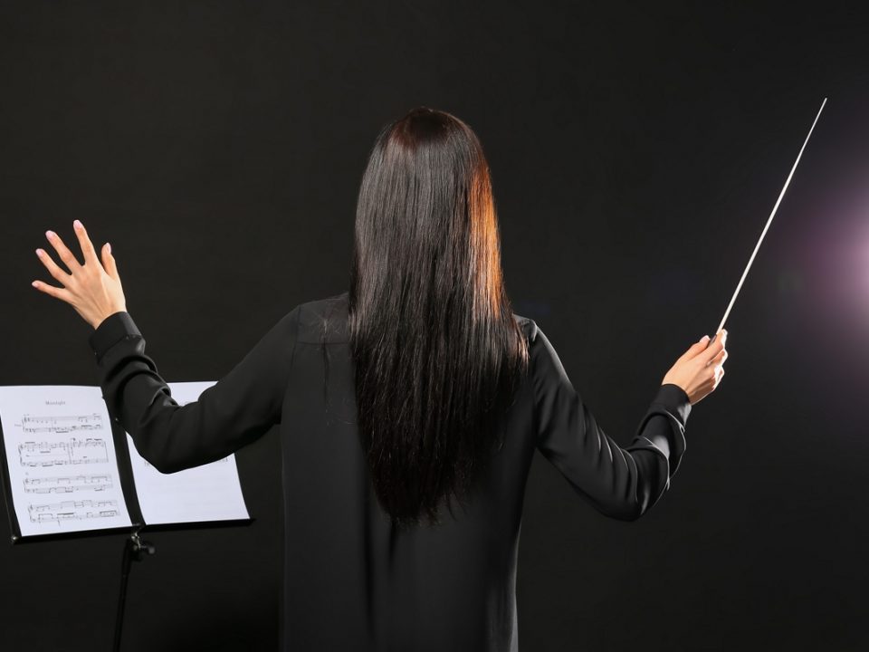 female orchestra conductor